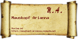 Mauskopf Arianna névjegykártya